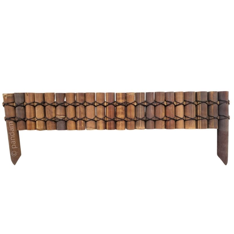 Bordure en demi bambou noir - Style japonais - Hauteur 20 cm