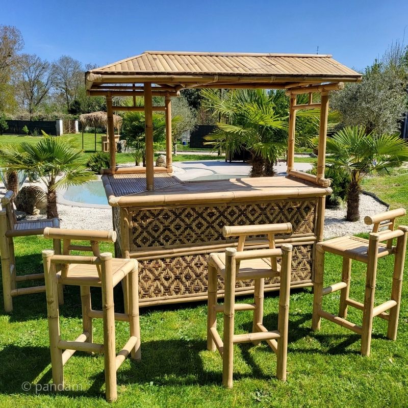 Bar bambou clair grande taille