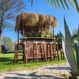 Bar en bambou noir style paillotte