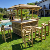 Grand bar en bambou clair