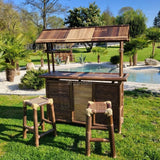 bar de piscine en bambou