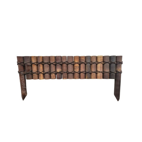 Bordure en demi bambou noir - Style japonais - Hauteur 20 cm