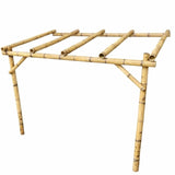 Pergola en bambou adossée
