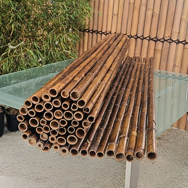 rouleau de cloture en bambou noir 2m